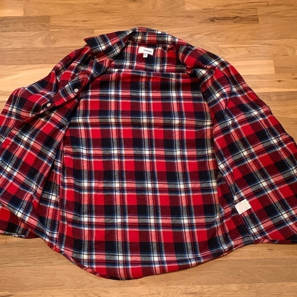 SONOMA Long Sleeve Button-Up Collared Red & Blue Plaid Flannel Shirt Men’s S - Picture 2 of 11
